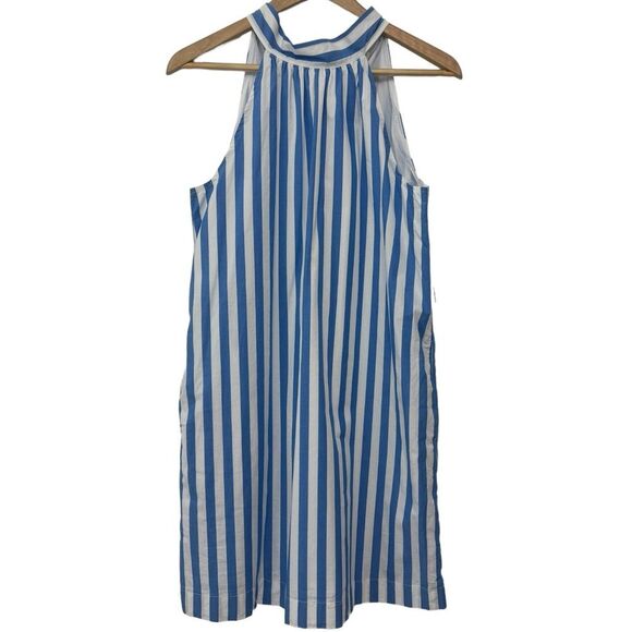 J. Crew Factory Tie-Neck Cotton Mini Shift Dress Size 4 - Picture 1 of 9